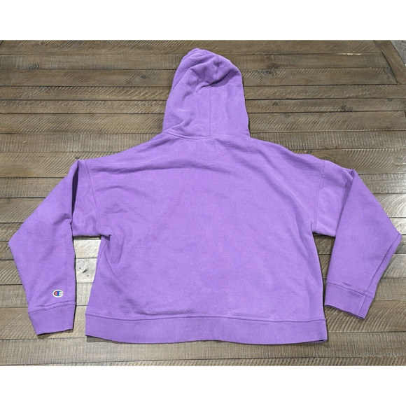 Champion Powerblend Hoodie Script - Purple/Orange Logo - Women's XL - Picture 5 of 7